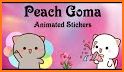 Animated Peach Goma stickers WAStickerApps related image