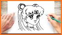 How to draw Sailor Moon related image