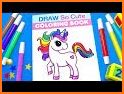 Unicorn coloring book for kids related image