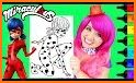 Ladybug coloring miracul cat related image