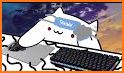 Cute Bow Cat Keyboard Background related image