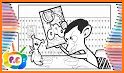 Mr comedy bean coloring pages related image