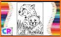 Cheetah coloring book related image