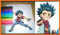 Coloring Beyblade Burst related image