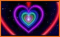 Neon Rainbow Heart Keyboard Background related image