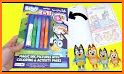 Coloring book bluey‏ related image