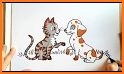 coloring cat and dog related image