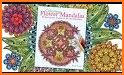 Flowers Mandala coloring book related image
