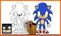 soni coloring blue hedgehog's related image