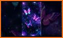 Purple Neon Shining Butterfly Theme related image