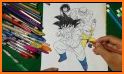 Saiyan DBZ Hero Goku Coloring Book Free related image