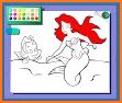 Mermaid coloring games related image