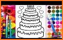 Cake Coloring Pages Game For Kids related image