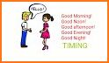 Good Morning Afternoon Evening Night in English related image