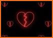 Sequin Broken Heart Keyboard Background related image