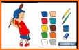 Coloring caillou related image
