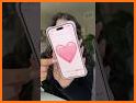 Pink Doodle Hearts Keyboard Background related image