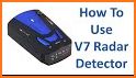 Speed camera detector: radar detector, directions related image
