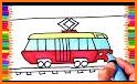 Coloring pages for children : transport related image
