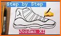 Sneakers Jordan Coloring Pages related image