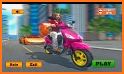 Spider Girl Moto Bike - Pizza Delivery Food Games related image