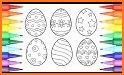 Easter bunny egg coloring book related image