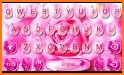 Neon Pink Rose Keyboard Background related image
