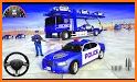 US Police City Car Transport Truck 3D related image