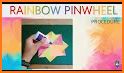 Rainbow Pinwheel Keyboard Background related image