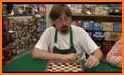 Checkers game : Draught , Dame board game related image