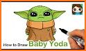 Coloring Yoda-baby book related image