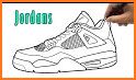 Sneakers Jordan Coloring Pages related image