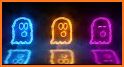 Neon Scary Skull Keyboard Background related image
