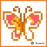 Butterfly Draw Pixel Art: Pixel Coloring by Number related image