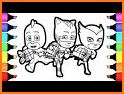 PJ Coloring Hero Masks - Drawing Book For Kids related image
