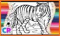 Tiger Coloring Book Color Game related image