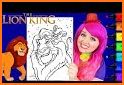Coloring book of Lion King related image