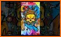 Colorful Graffiti Skull Theme related image