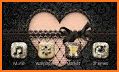 Black Lace Heart Keyboard Theme related image