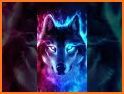 Fiery Wolf Keyboard Background related image