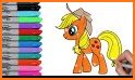 Applejack Coloring Game related image