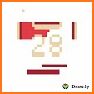 Pixel art football logo coloring : Color by Number related image