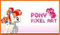 Unicorn Art Pixel - My Little Pony Color By Number related image