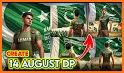 14 August Photo App and Pakistan Flag face related image