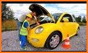 Happy kid: Car fixing related image