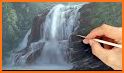 Waterfall Oil Painting Theme related image