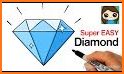 Diamond Coloring and Drawing for kids related image
