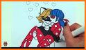 Coloring Book for Ladybug miracul & Cat Noir related image