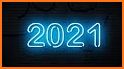Neon New Year 2021 Keyboard Background related image