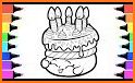 Birthday Cake Coloring Book related image